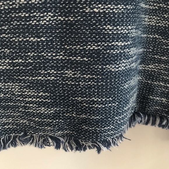 TOPSHOP BLUE TWEED CHUNKY KNIT OPEN FRIDGE BLAZER - Picture 13 of 13